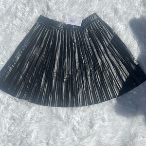 Black Leather pleated skirt NWT  Graffiti Boutique